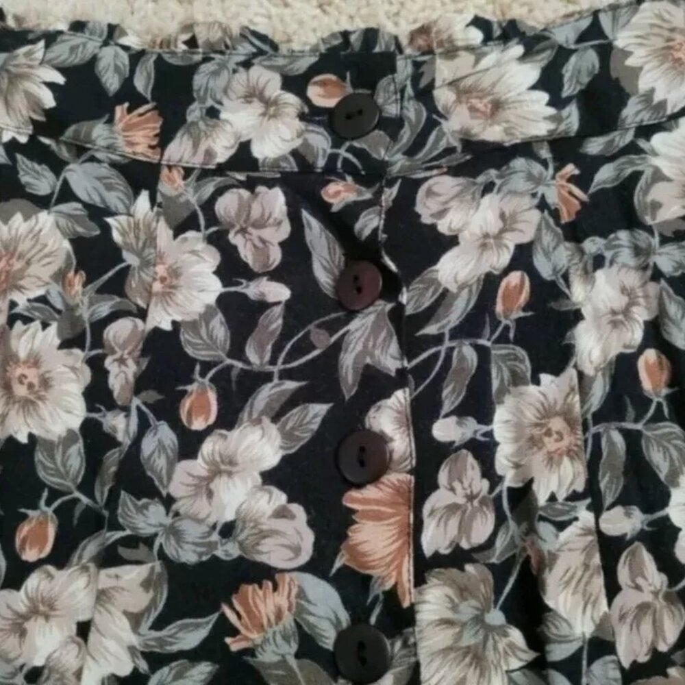 Vintage Compognie Internationale Express Floral Fairy Cottagecore Maxi Skirt M - Picture 7 of 11